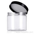 Empty Clear Plastic Cosmetic Jar With Lid